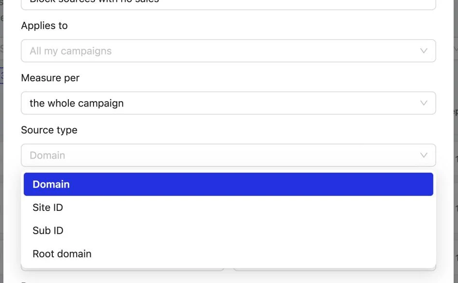Automations Engine: Act per domain, site ID, sub ID or root domain