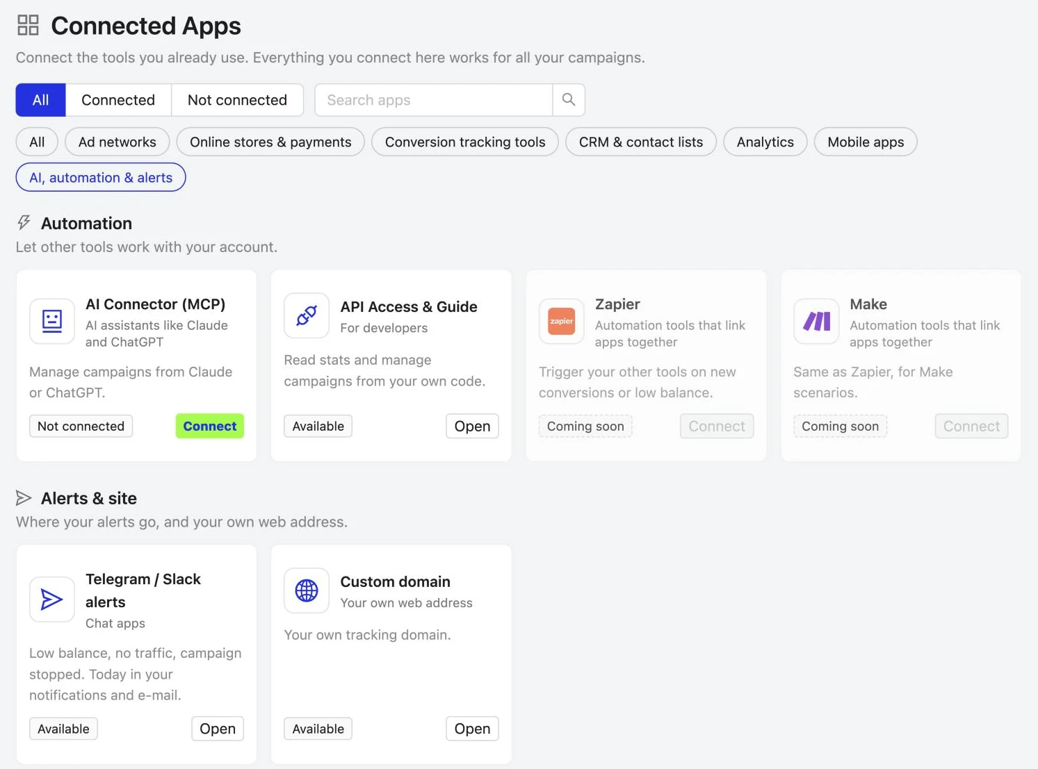 Custom Domain: Your own tracking domain