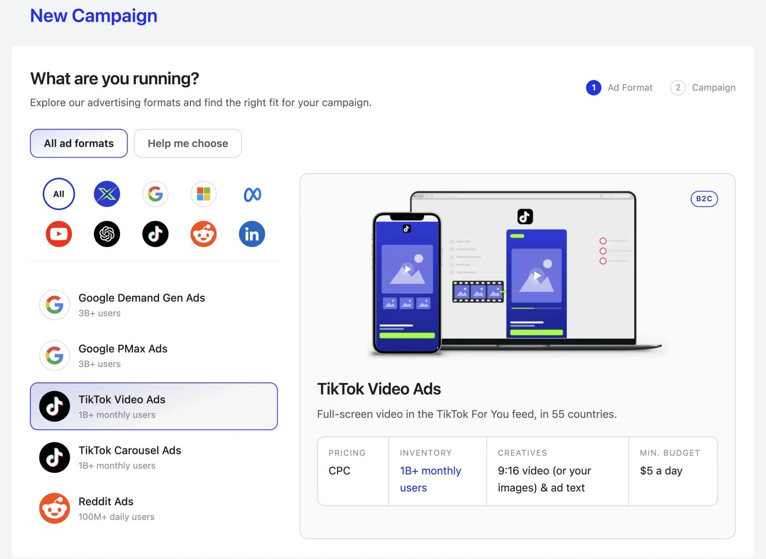 TikTok Connector: TikTok video and carousel ads