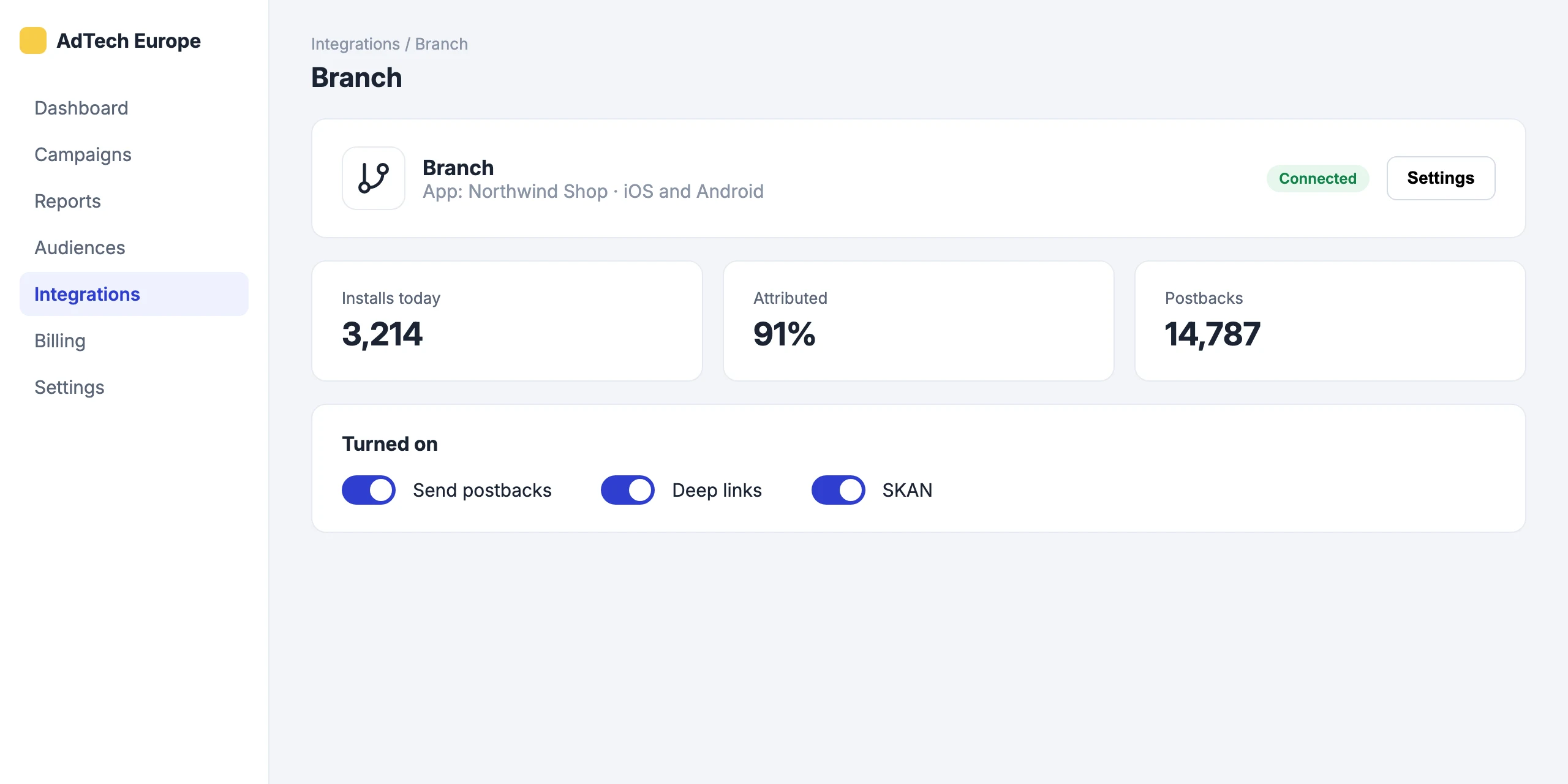 Branch: Link Branch to your app campaigns