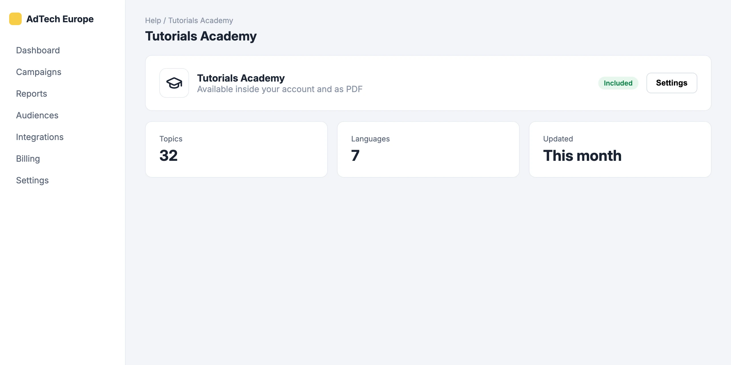 Tutorials Academy: In every language we support