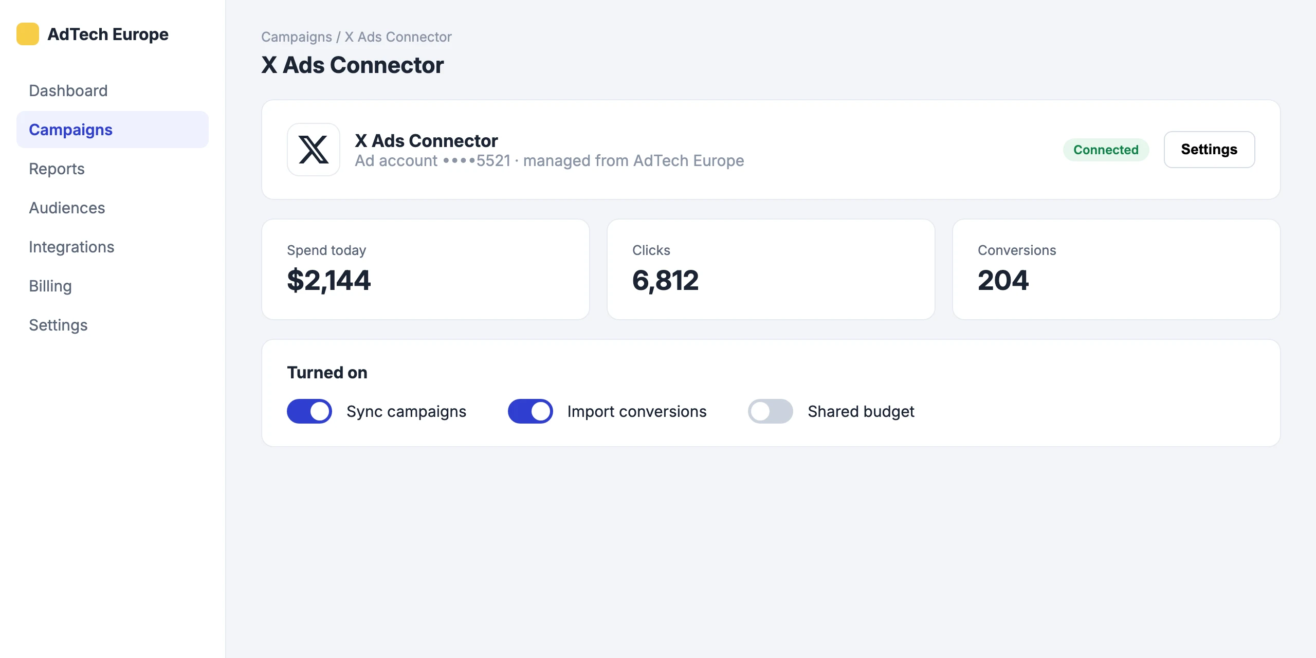 X Ads Connector: Run X Ads Connector from one dashboard