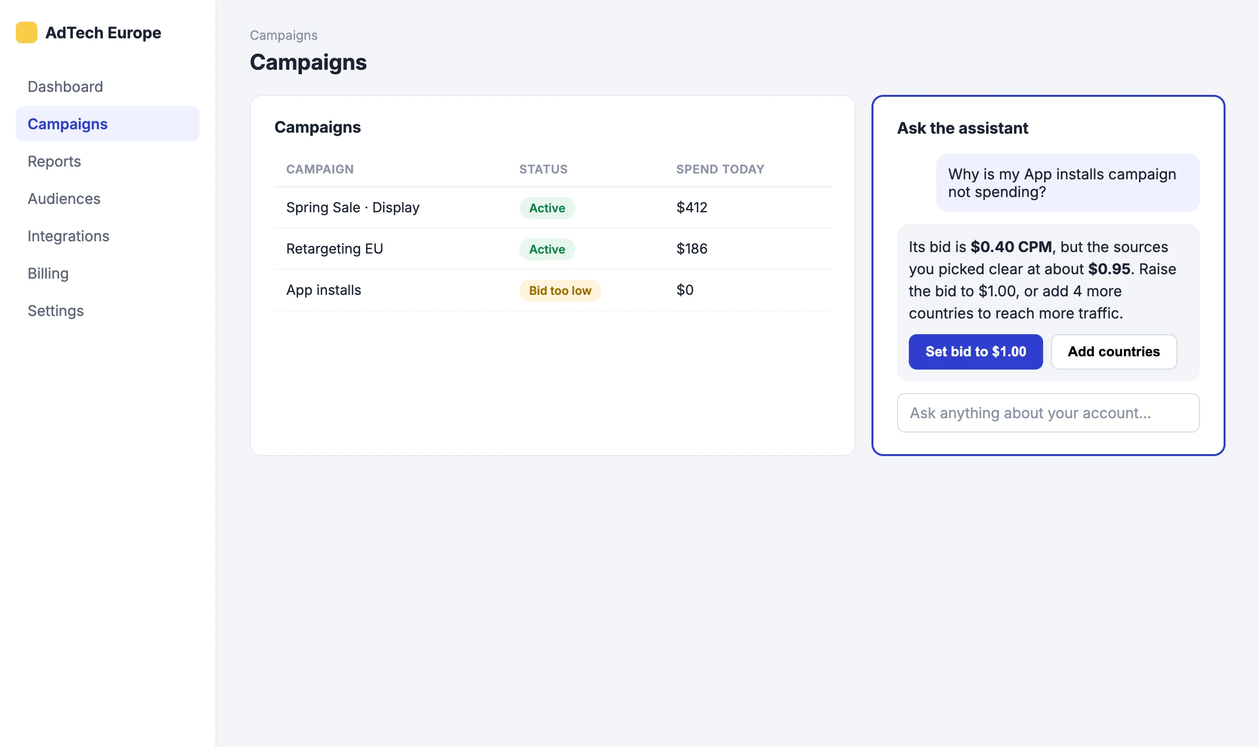 AI Support Assistant: Answers with your numbers, and fixes in one click