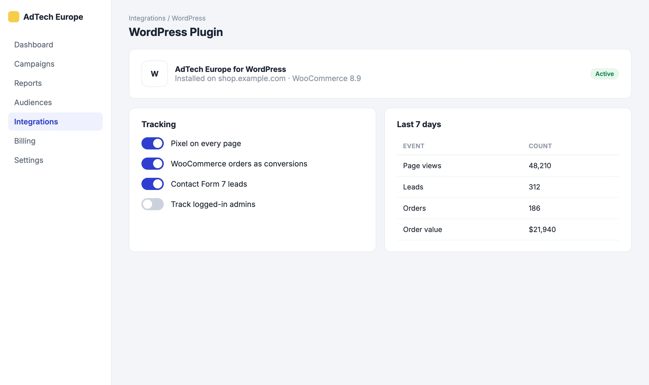 WordPress Plugin: Pixel, orders and leads from WordPress