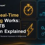 How real-time bidding works featured image showing the RTB auction between publishers, exchanges, and DSPs.