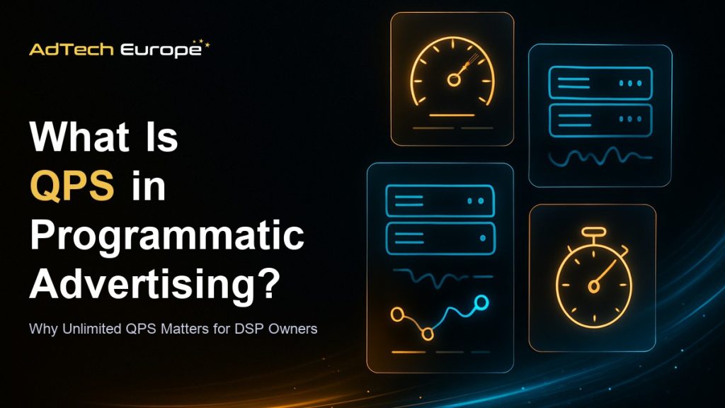 QPS in programmatic advertising featured image showing queries per second bid request capacity for a demand-side platform